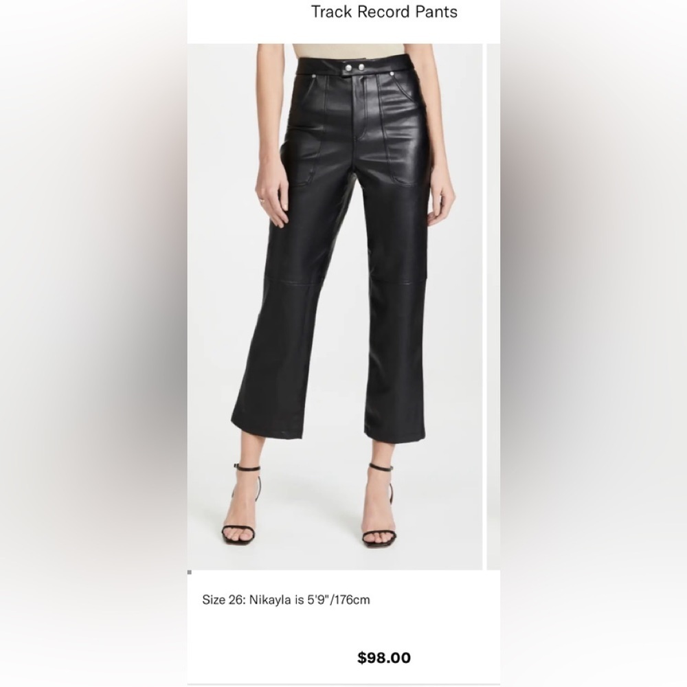 BLANK-NYC The Baxter Black Leather,
Track Record Pants size 25 and 27